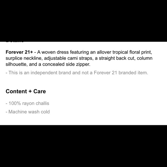 NWT~FOREVER 21 PLUS DRESS - Picture 6 of 8